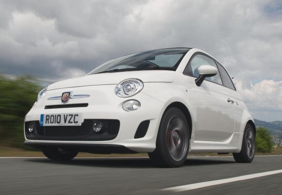 Abarth 500 headlamps and alloy wheels