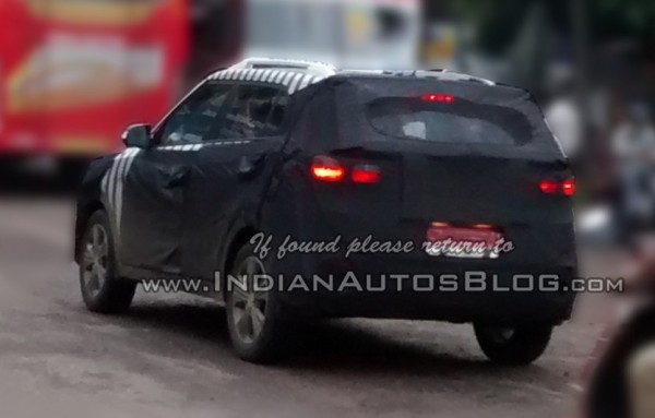 Hyundai ix25 SUV spied in India rear profile
