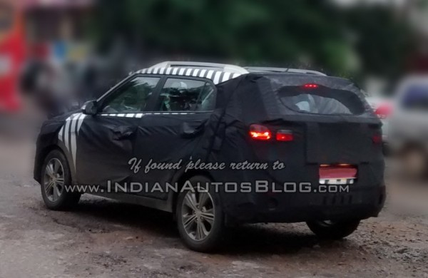Hyundai ix25 SUV spied in India side profile