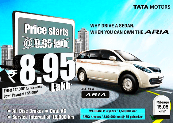 Tata Aria Crossover Discount