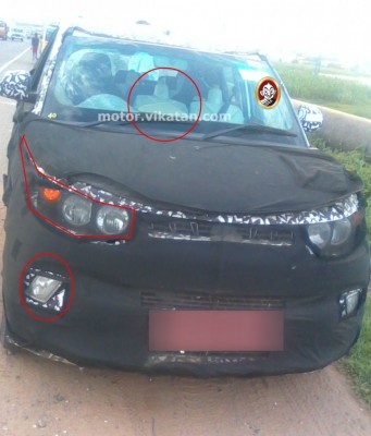 Mahindra S101 Spied featuring bench type front seats