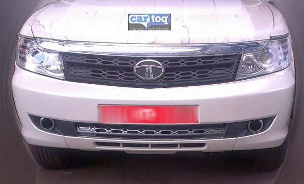 Tata Safari Storme facelift front grille and bumper