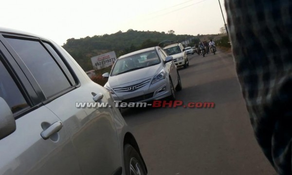 Hyundai Verna facelift spied front profile