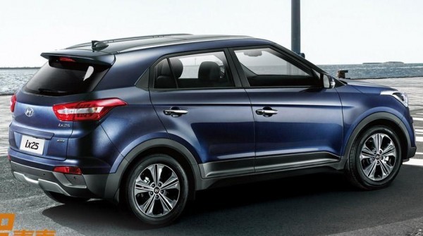 Hyundai ix25's production model unveiled in China side profile