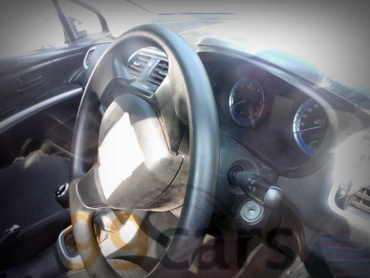 Maruti Suzuki SX4 S-Cross diesel spied steering wheel and instrument panel