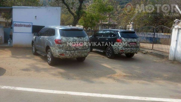 New Ford Endeavour spied in India rear