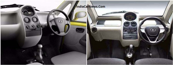 Old vs New Tata Nano GenX interior