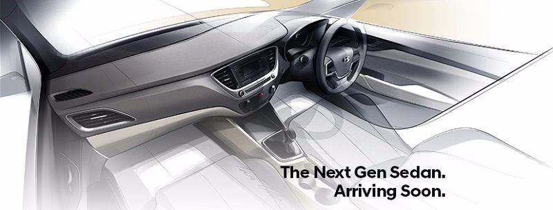 2017 Hyundai Verna Interior sketch