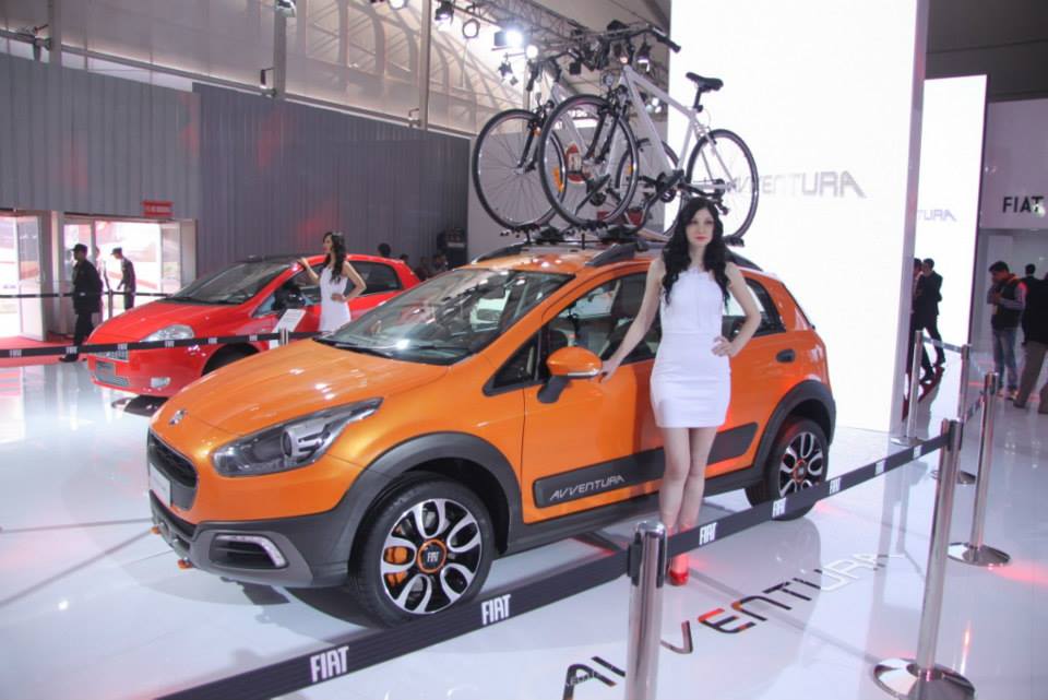 Fiat Punto Avventura Crossover displayed at Auto Expo 2014