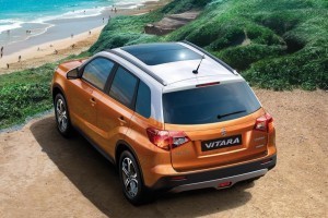 Suzuki Vitara compact SUV in orange paint