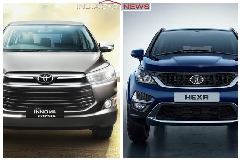 Tata Hexa Vs Toyota Innova Crysta Comparison