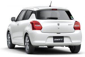 New 2018 Maruti Swift in white rear