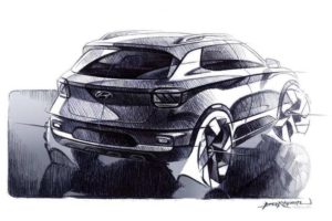 Hyundai Venue Design Sketch rear