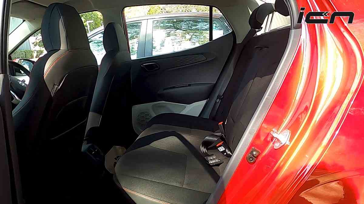 Hyundai Aura review Rear seat