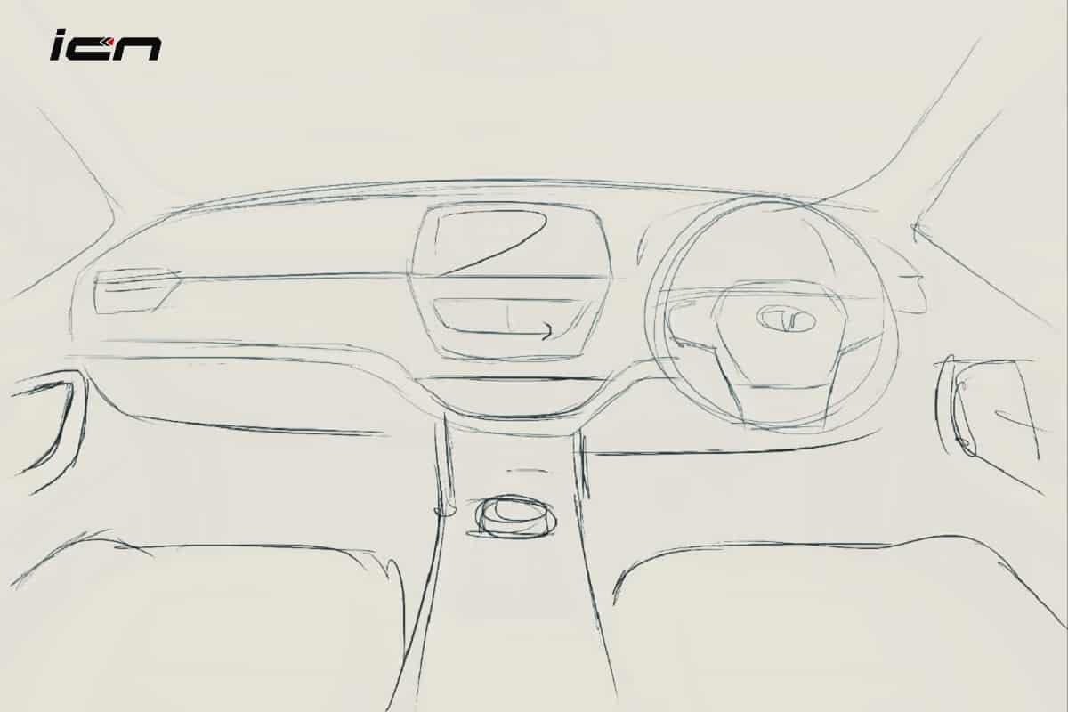 New Tata Safari Interior Sketch