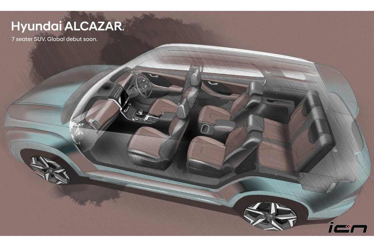 Hyundai Alcazar Interior Sketch