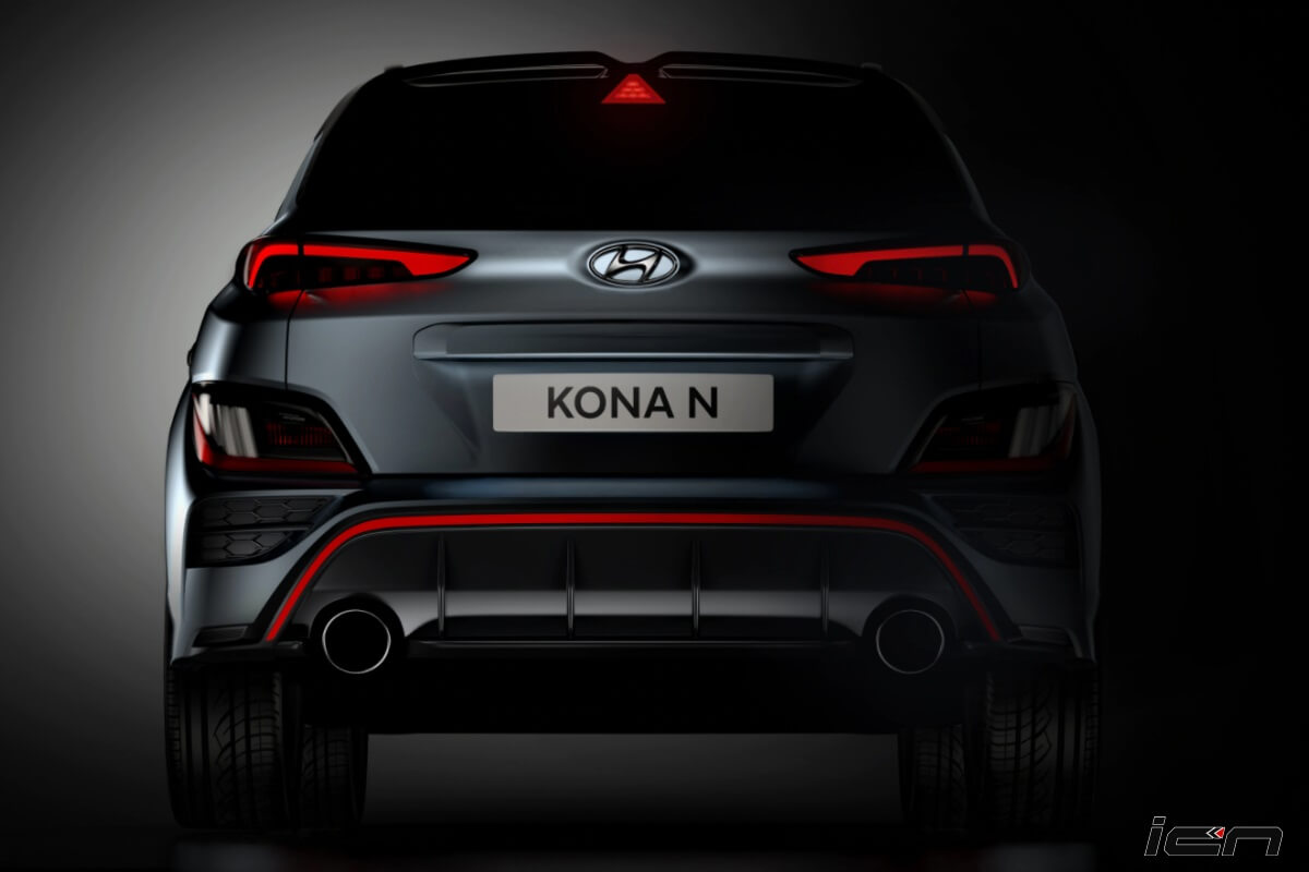 Hyundai Kona N Teased rear