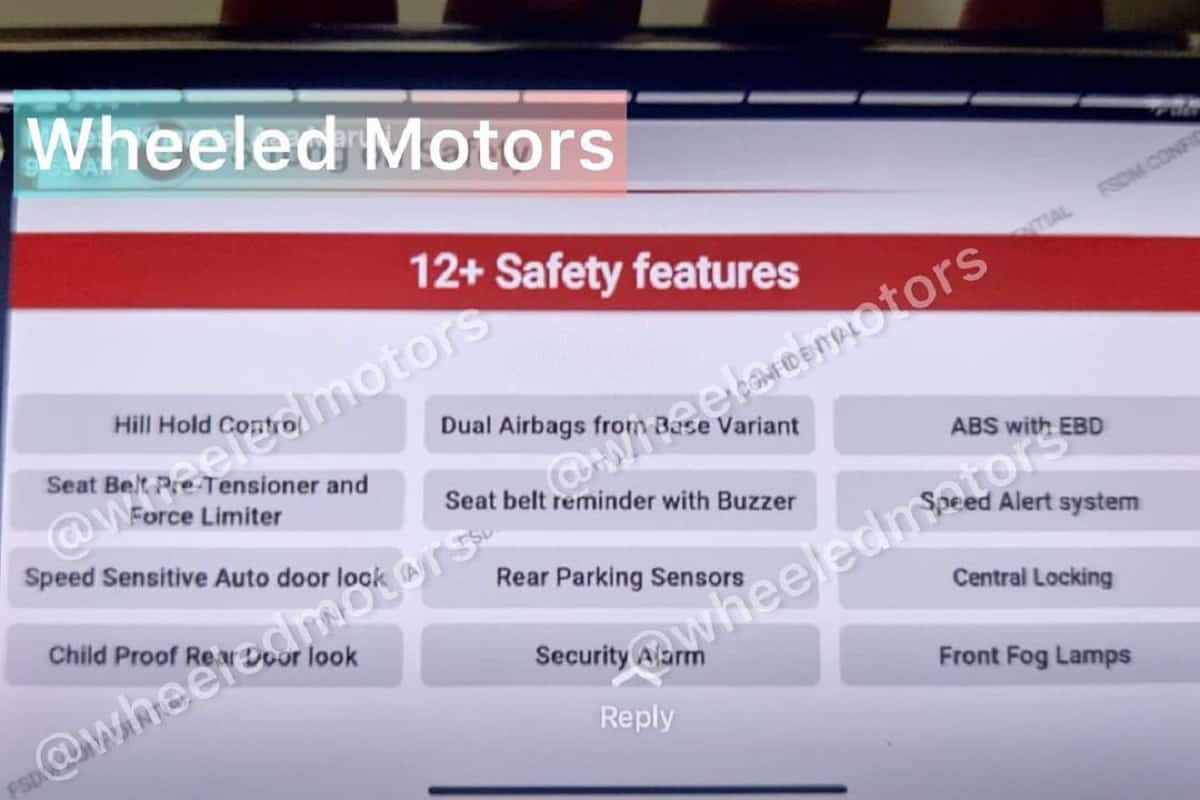 2022 Maruti WagonR Safety Features