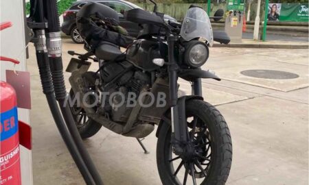 Bajaj Triumph Motorcycle spied