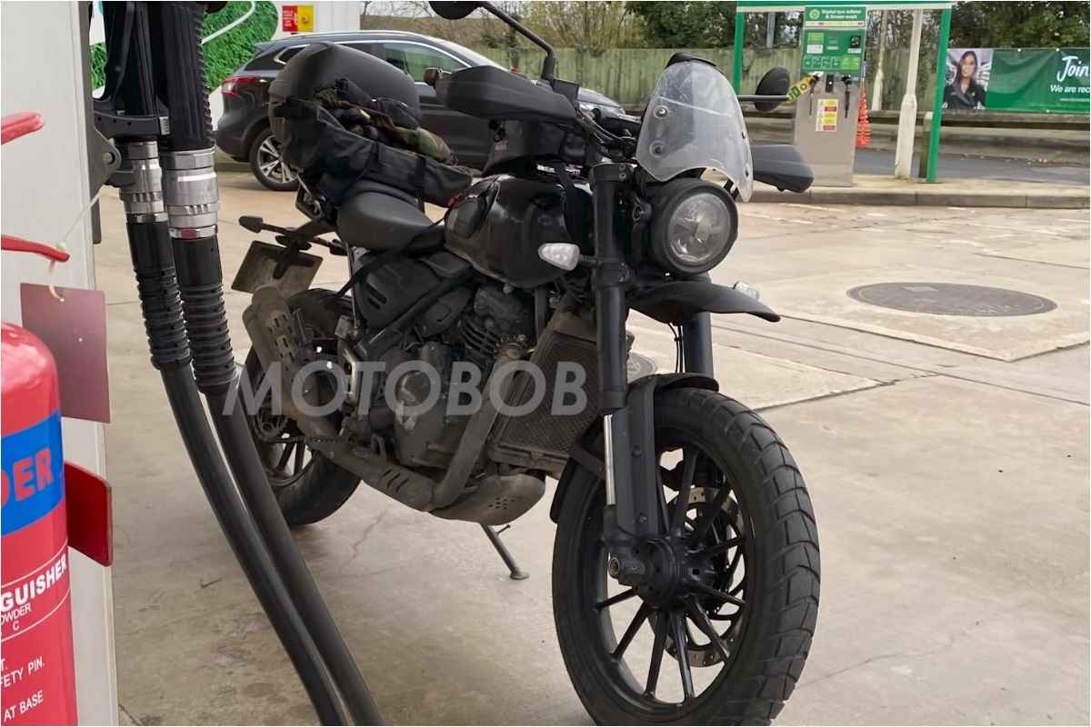 Bajaj Triumph Motorcycle spied