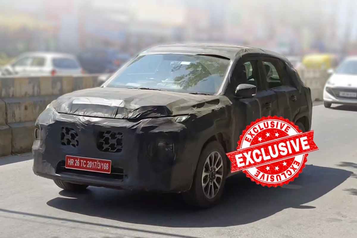 Maruti-toyota mid-sized SUV Spied front