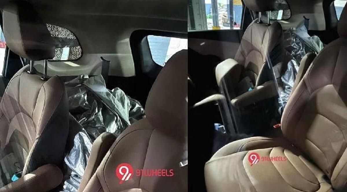 New MG Hector 6-seater interior Spied